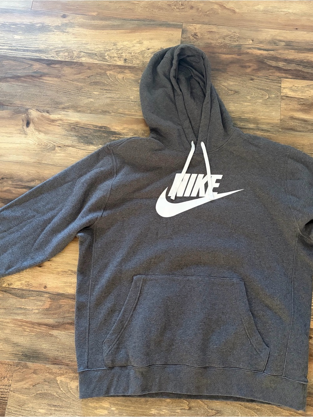 Nike Dark Gray Hoodie with White Logo